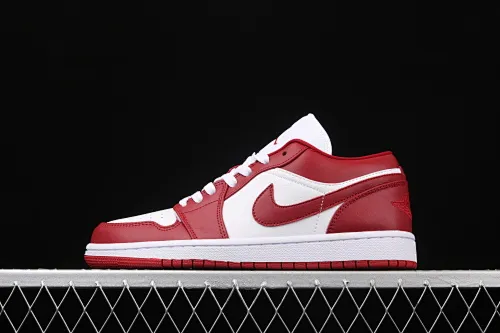 All categories Air Jordan Jordan series basketball shoes Air Jordan 1 Low New version Air Jordan 1 Low AJ1 Joe 1 low top leather white and red cultural and leisure sports sneakers 558553-611